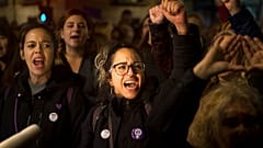 Protest vor dem Justizministerium in Madrid in Spanien im November 2018