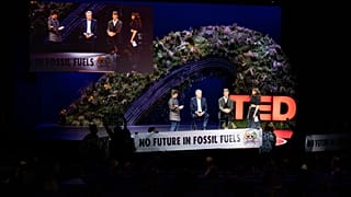Lauren MacDonald (far right) on stage at the TED Countdown Conference.