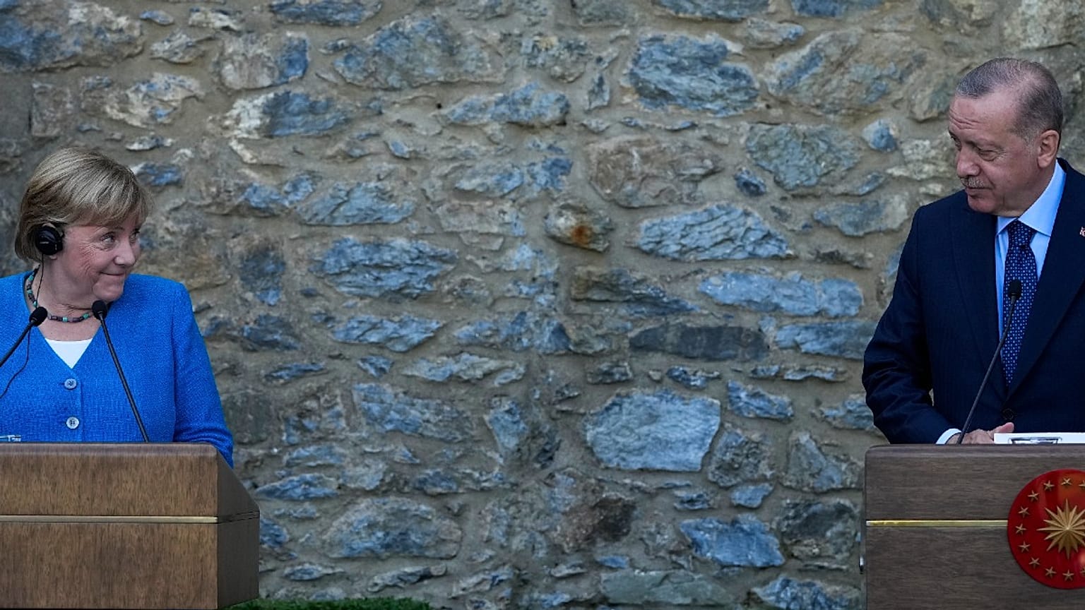 نشست خبری مرکل و اردوغان در ترکیه