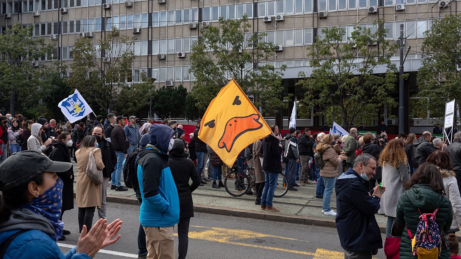 Протесты в Белграде