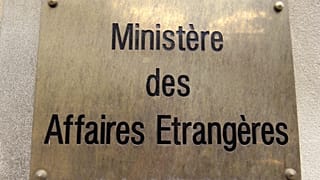 A picture taken 29 July 2007 in Paris shows the French Foreign affairs ministry board at the Quai d'Orsay building.