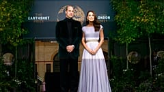 Britain's Prince William and Kate, Duchess of Cambridge attend the first ever Earthshot Prize Awards Ceremony at Alexandra Palace in London on Sunday Oct. 17, 2021. 