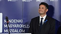 Márki-Zay Péter az ellenzéki előválasztás eredményváróján vasárnap este