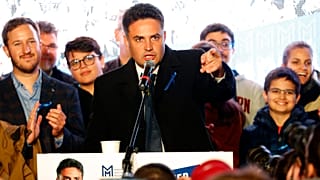 Márki-Zay Péter az ellenzéki előválasztás második fordulójának eredményváróján