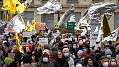 Protest in solidarity with migrants who have been pushed back at Poland's border with Belarus, in Warsaw, Poland