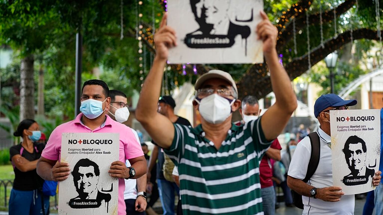 Venezolanos contrarios a la extradición de Saab