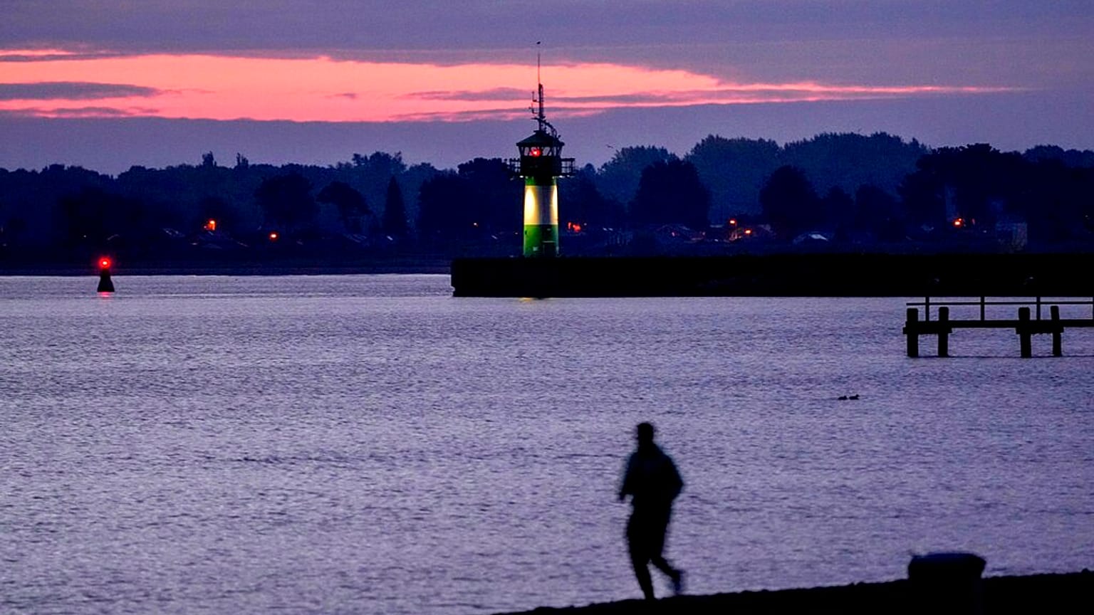 Jogging in Travemünde im Oktober 2021