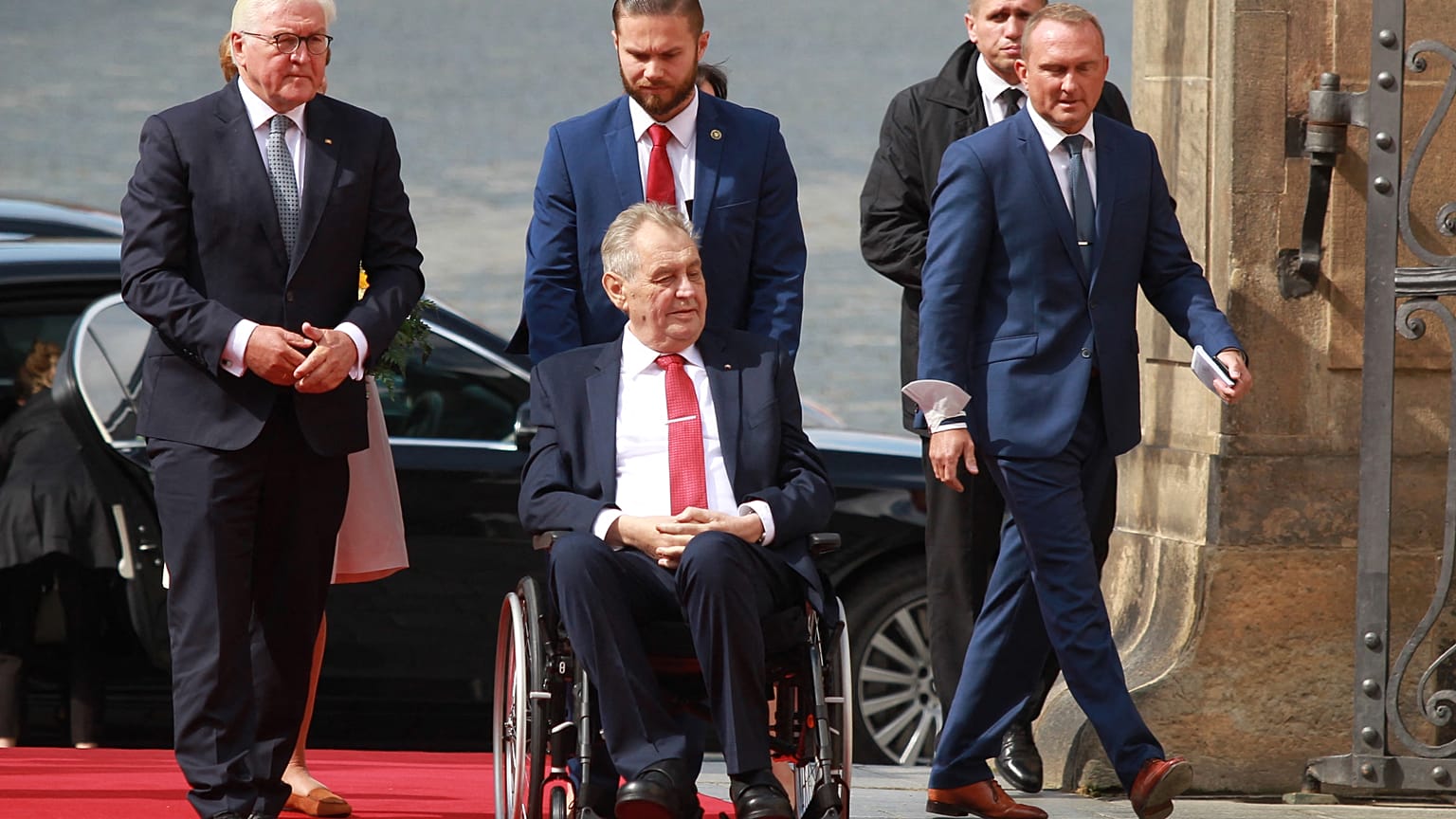 Zeman mit seinem deutschen Amtskollegen Steinmeier im August 2021 in Prag