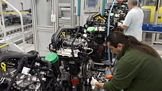 Arbeiter im Skoda-Werk Mlada Boleslav (Aufnahme aus dem Jahr 2019)
