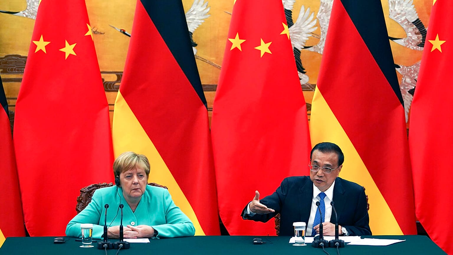 Abschiedsgespräch Merkels mit Chinas Ministerpräsident Li Keqiang 
