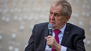 Archív: Milos Zeman cseh elnök Prágában 2021. május 10-én.