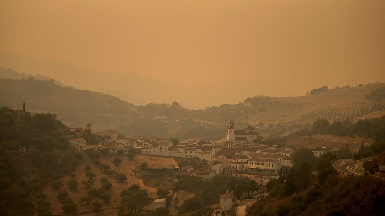 Wildfires made the sky orange in Spain, earlier this year.