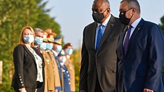 US-Verteidigungsminister Lloyd Austin besucht Rumänien