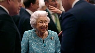 Britain's Queen Elizabeth II at a reception for the Global Investment Summit in Windsor Castle, Windsor, England, Oct. 19, 2021.