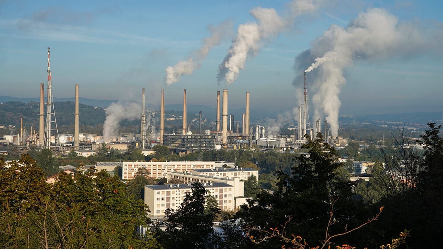 La raffinerie Total de Feyzin dans le Rhône, le 15 octobre 2021.