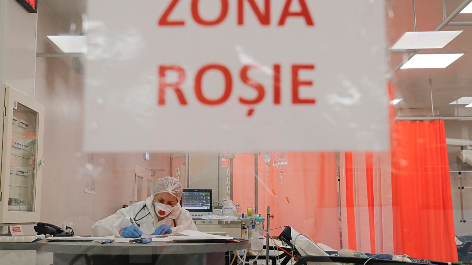 A COVID-19 unit at the Bagdasar-Arseni hospital in Bucharest.