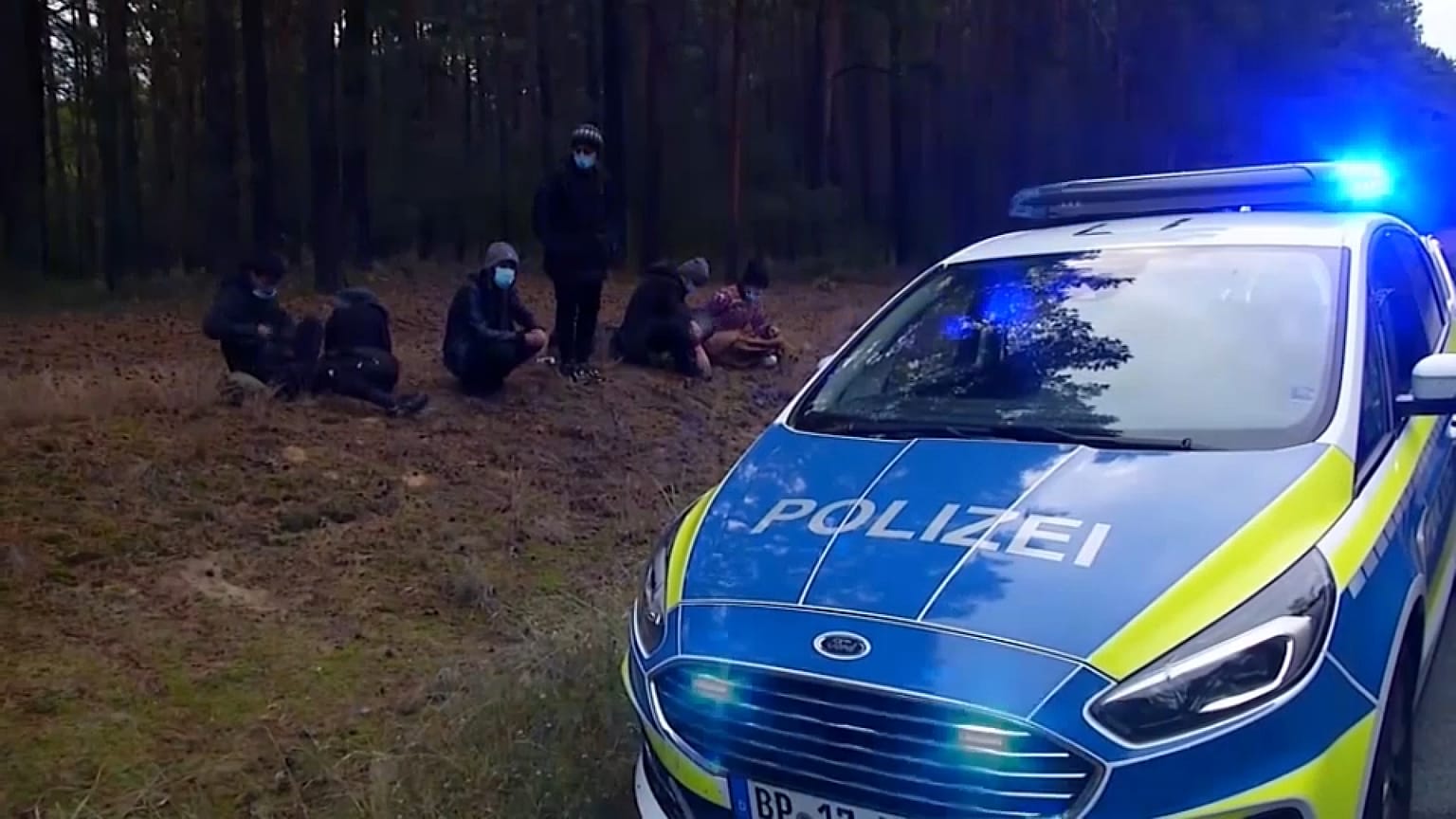 Illegale Migranten an der polnisch-deutschen Grenze