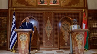 Συνάντηση ΥΠΕΞ Ν. Δένδια με ΥΠΕΞ του Ομάν, Sayyid Badr bin Hamad bin Hamood Al Βusaidi 