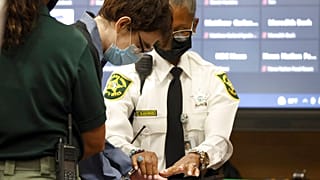 Marjory Stoneman Douglas High School shooter Nikolas Cruz is fingerprinted following his guilty plea, Wednesday, Oct. 20, 2021