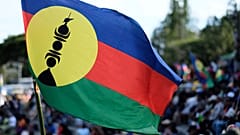 Drapeau du mouvement indépendantiste kanak FLNKS, Nouméa (Nlle-Calédonie, France), le 01/10/2021