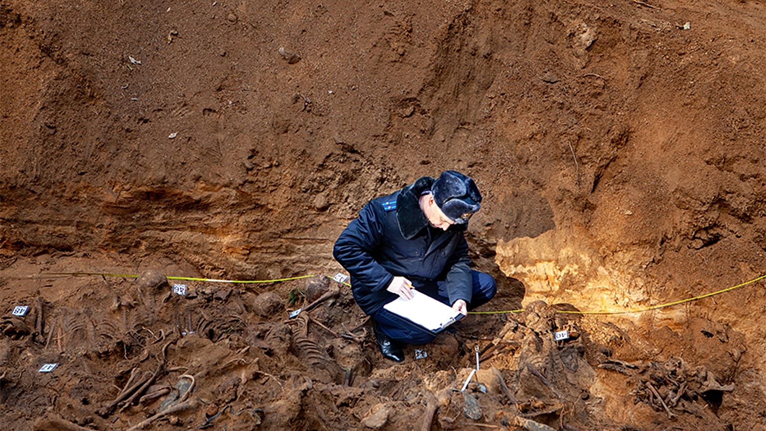 Следственные действия на месте массового захоронения времен Второй мировой войны