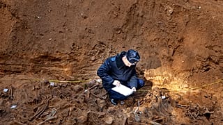 Следственные действия на месте массового захоронения времен Второй мировой войны
