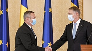 Bukarest, 2021. október 21. - Klaus Iohannis és Nicolae Ciuca