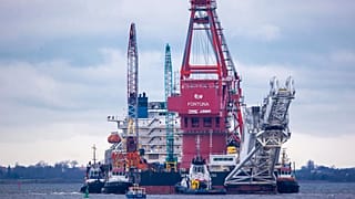 The Russian pipe-laying vessel Fortuna continues construction work on the divisive Nord Stream 2 gas pipeline in the Baltic Sea