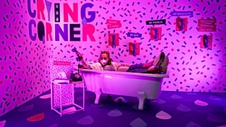 Inside Madrid's 'crying room', where there are phones with the names of people you can call when you are feeling down.