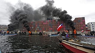 Prat Pier im Hafen von Valparaíso, 20.10.2021