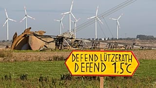 Climate activists protest against the Garzweiler open-cast coal mine, Germany