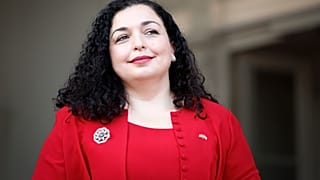 The President of the Republic of Kosovo, Vjosa Osmani-Sadriu  in Vienna, Austria, June 22, 2021.