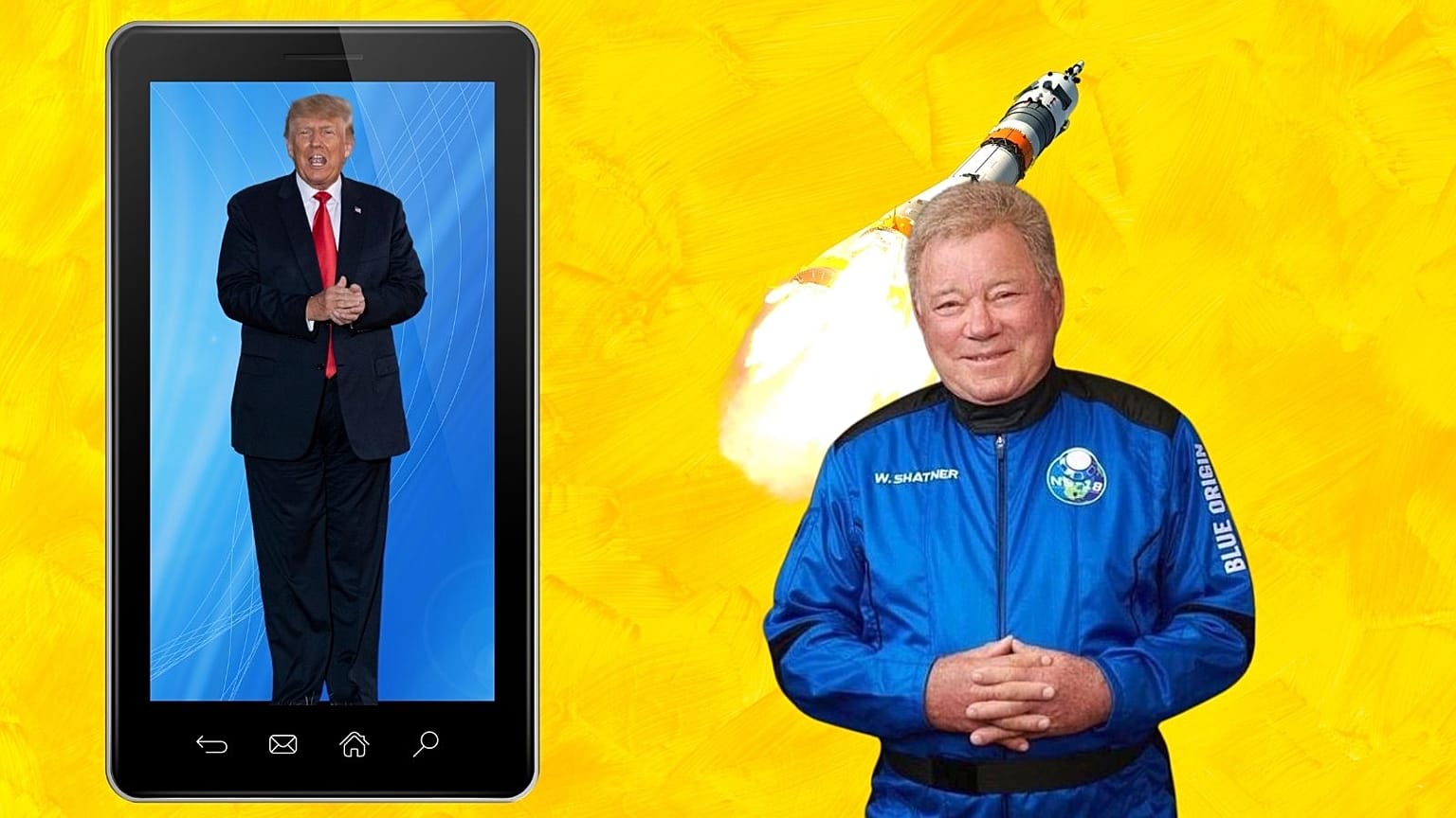 Donald Trump has launched a new social media platform and William Shatner has faced criticism over his Blue Origin space flight.