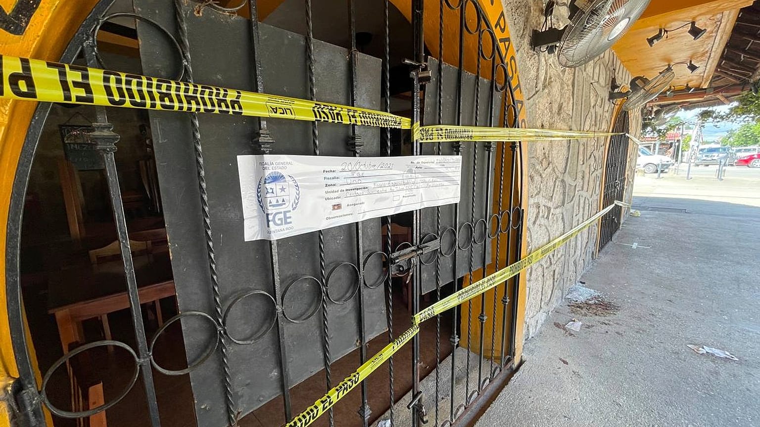 Restaurante de Tulum en el que se produjo un mortal tiroteo la noche del miércoles 20 de octubre