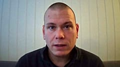 A frame grab made on Thursday Oct. 14, 2021 from a video posted online by and showing Espen Andersen Braathen, a 37-year-old Danish citizen, who was arrested Wednesday night.