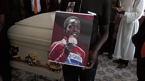 Funeral ceremony for slain Kenyan athlete Agnes Tirop 