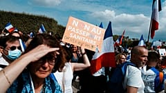 Manifestation contre le pass sanitaire à Paris en France, le samedi 4 septembre 2021. 