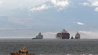 Navire Zim Kingston, au large de Victoria, 24 octobre 2021