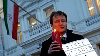 Richard Ratcliffe outside the Iranian Embassy in London on Jan. 16, 2017.