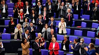 Bärbel Bas von der SPD bei der konstituierenden Sitzung des Bundestags zur Präsidentin gewählt