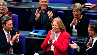 Bärbel Bas nach ihrer Wahl zur Präsidentin des deutschen Bundestags