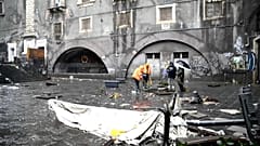 Los estragos causados por la tormenta en Catania en Sicilia