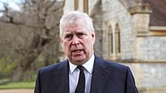 Britain's Prince Andrew speaks. during a television interview at the Royal Chapel of All Saints at Royal Lodge, Windsor, England, April 11, 2021.