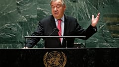 United Nations Secretary General Antonio Guterres addresses the 76th Session of the U.N. General Assembly, Tuesday, Sept. 21, 2021, at United Nations headquarters in New York.