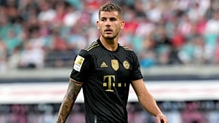 Lucas Hernandez in action for Bayern Munich against RB Leipzig in September.