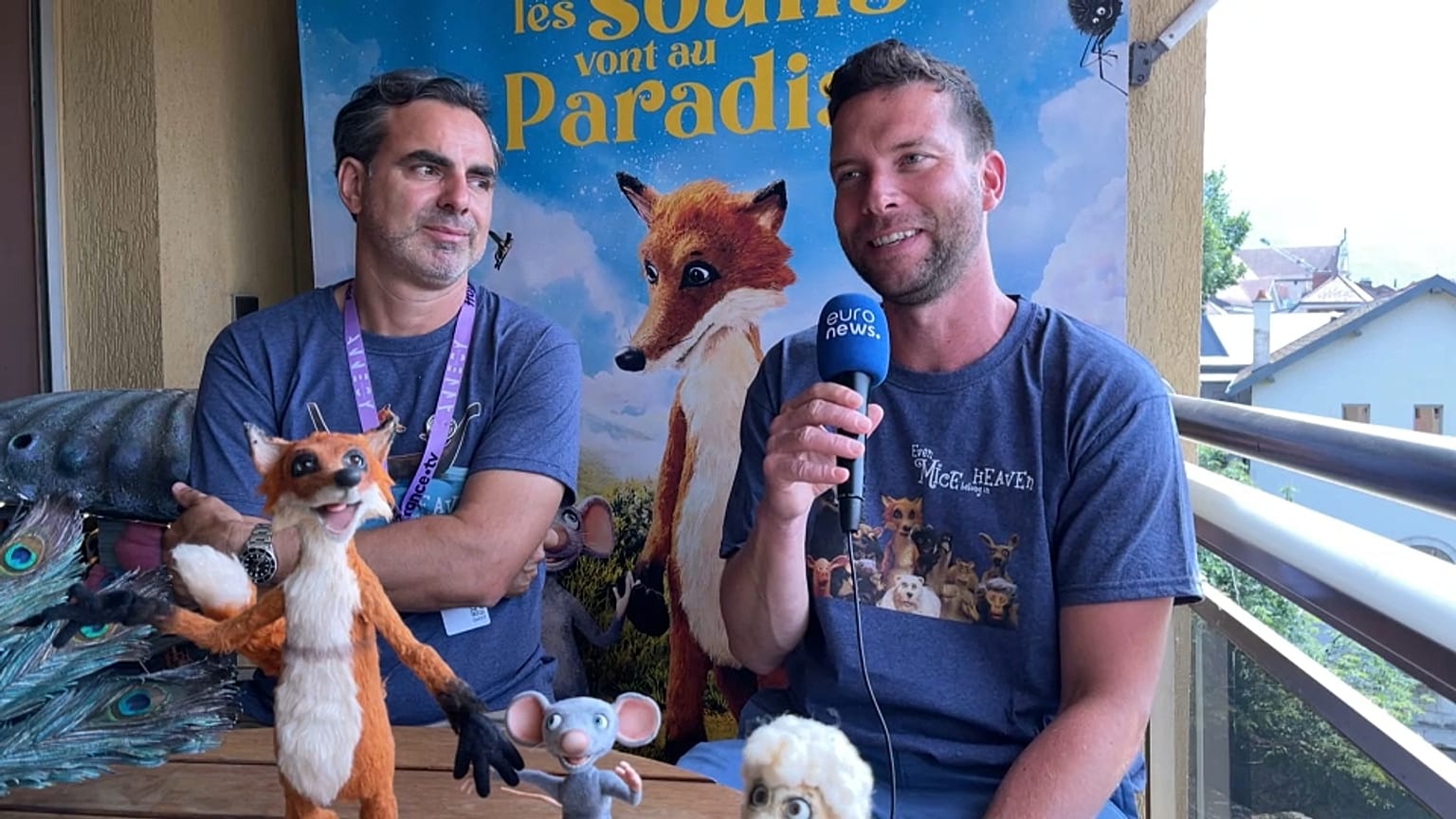 French and Czech co-producers of 'Heaven Mice Belong in Heaven', Alexandre Charlet (L) and Vladimír Lhoták (R).