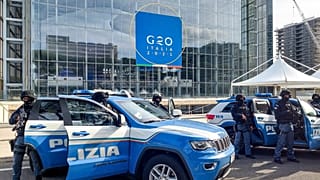 Preparativi per il G20 nel quartiere Eur di Roma