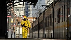 Дезинфекция на Савёловском вокзале в Москве