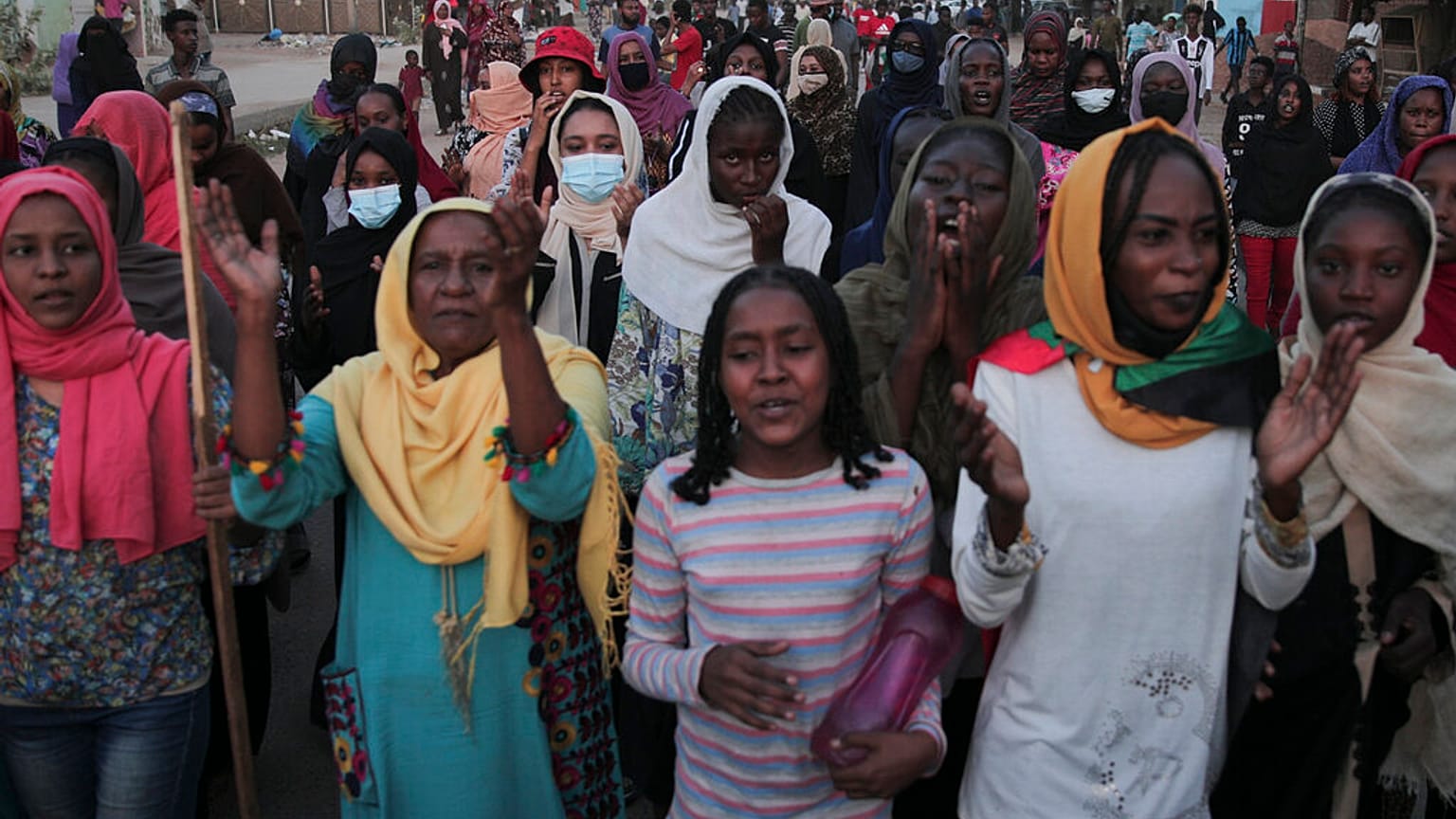  احتجاج الشعب في الخرطوم ، السودان بعد الانقلاب العسكري، 27  تشرين الأول/ أكتوبر 2021
