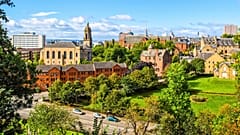 Aerial view of Glasgow, Scotland.